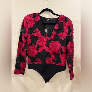 Express Bodysuit Blouse Size L NWT